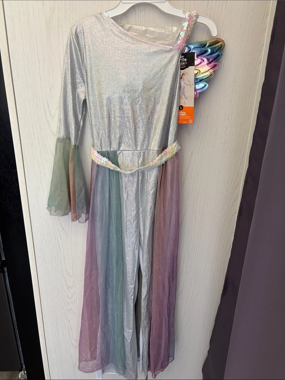 Mystical Unicorn Halloween Costume 10/12 Pastel Maxi Dress & Headpiece Kids Girl